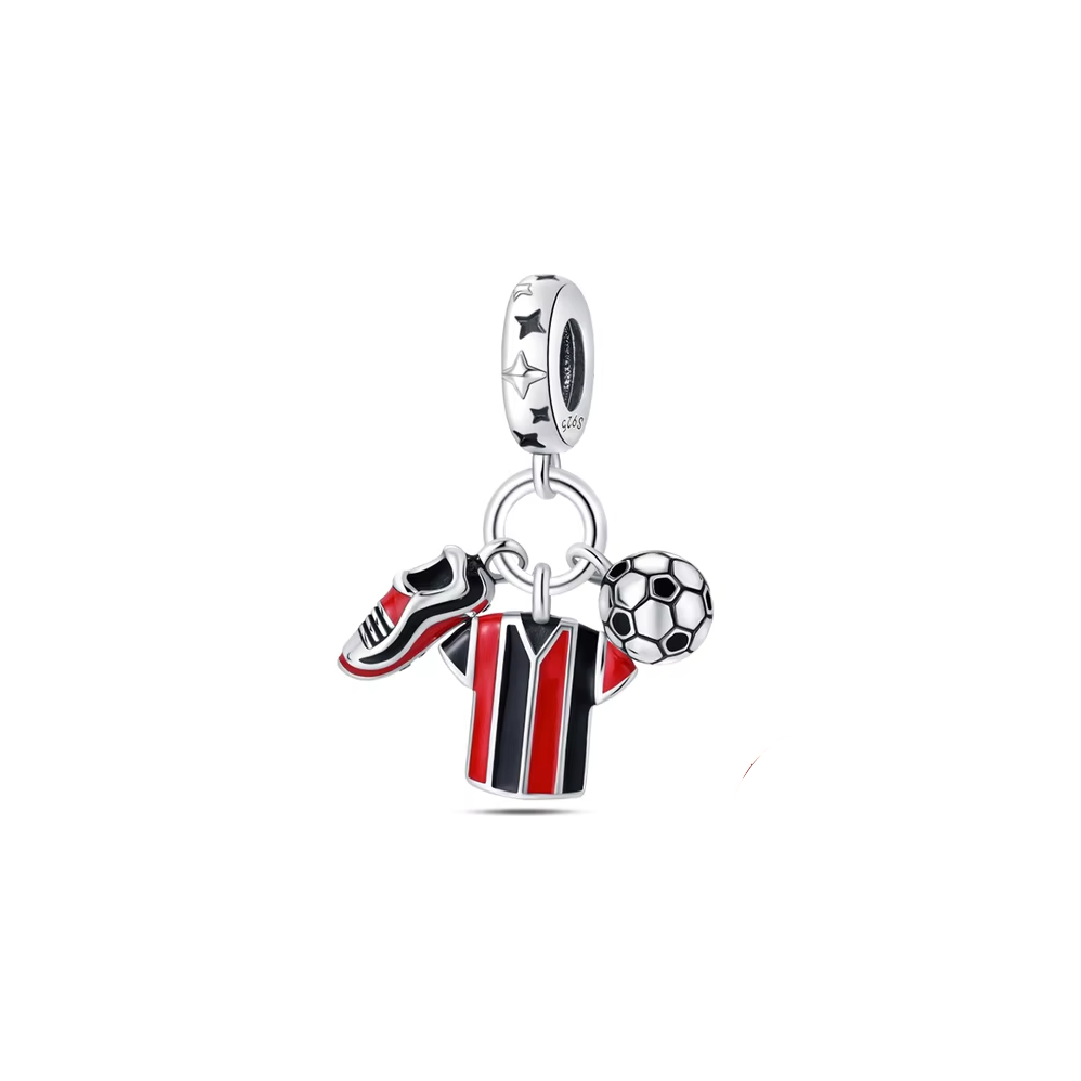 Charm Futbol Rojo y Negro