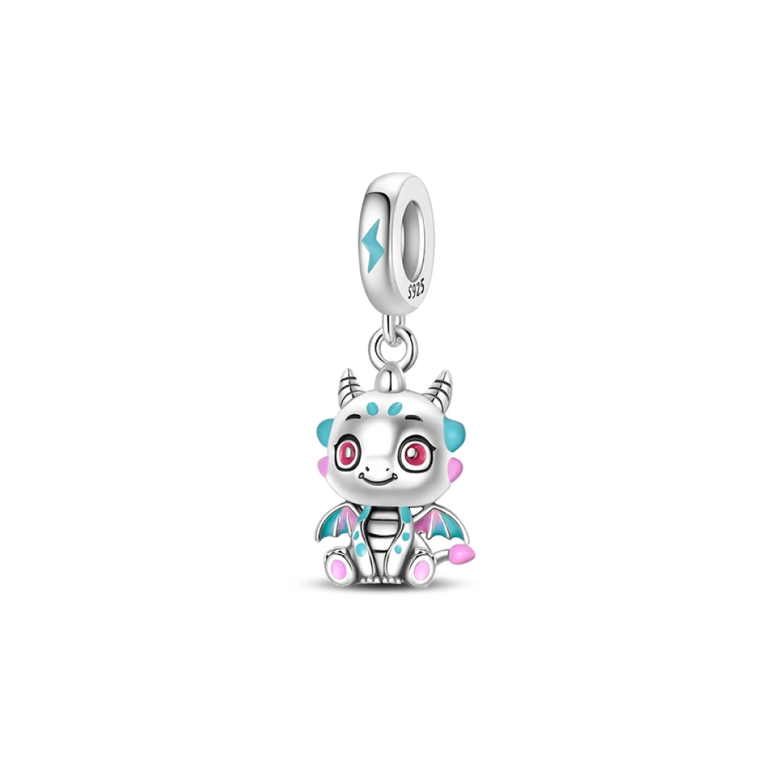 Charm Dragon de Fuego Blanco
