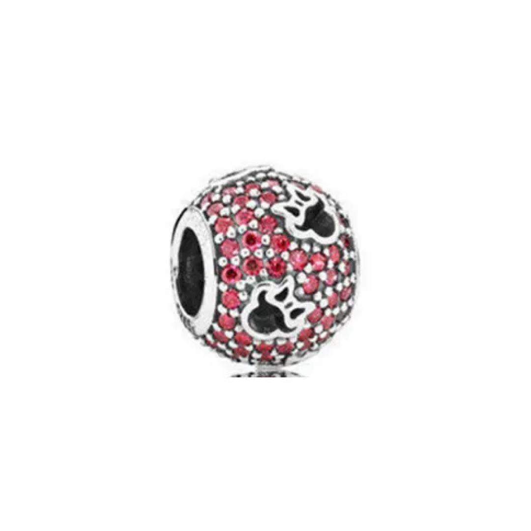 Charm Esfera MM Zirconias Rojas