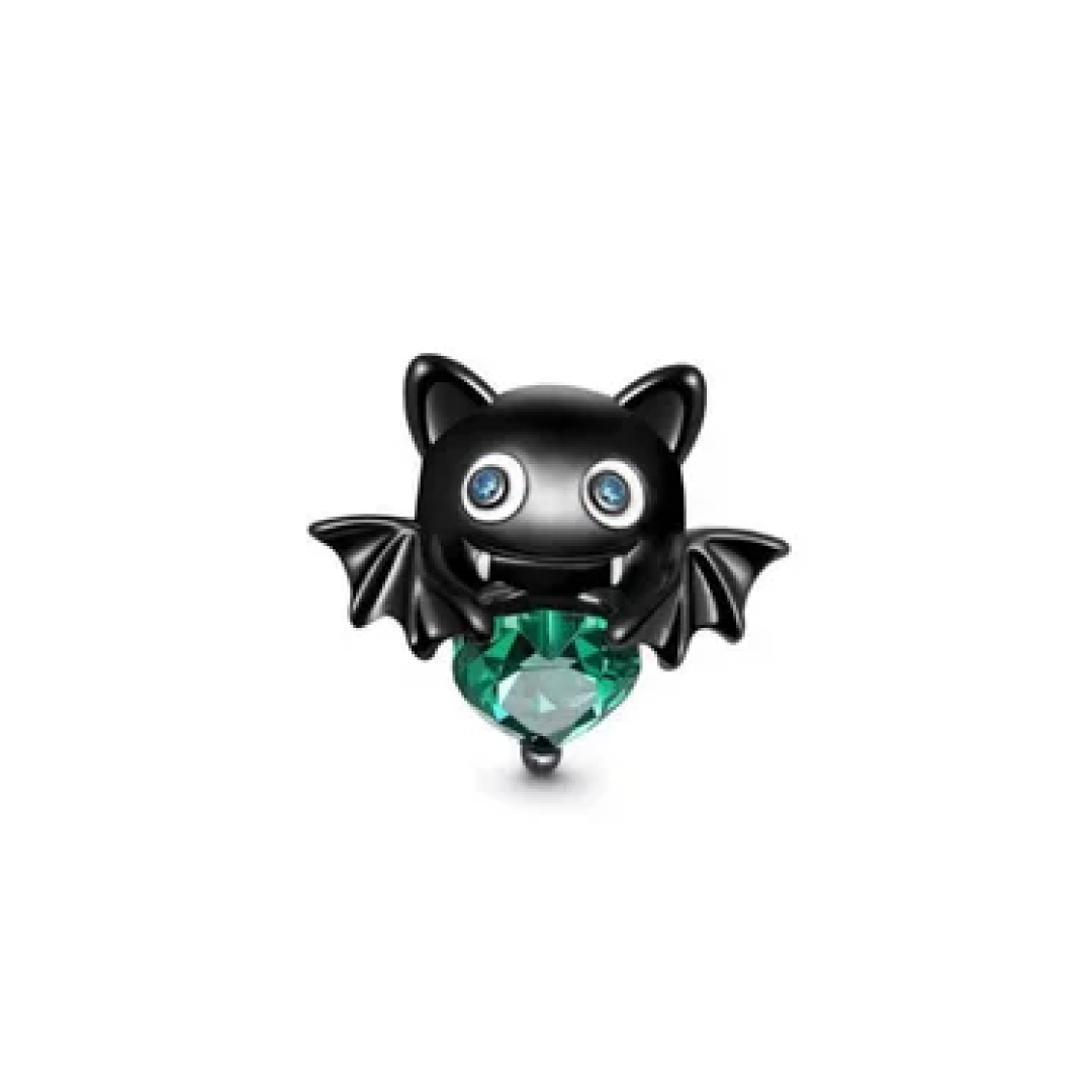 Charm Murcielago Negro Zirconia