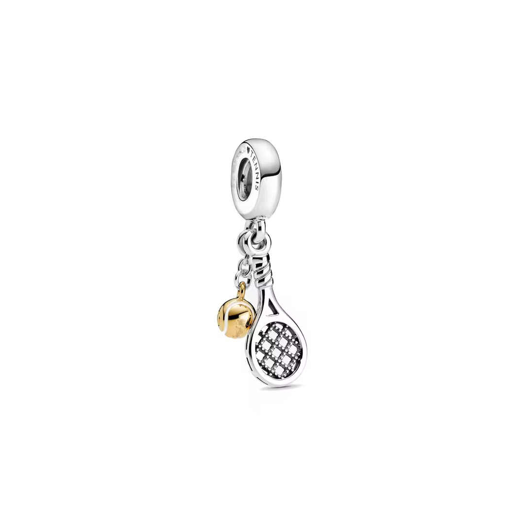 Charm Raqueta Tenis Dorado