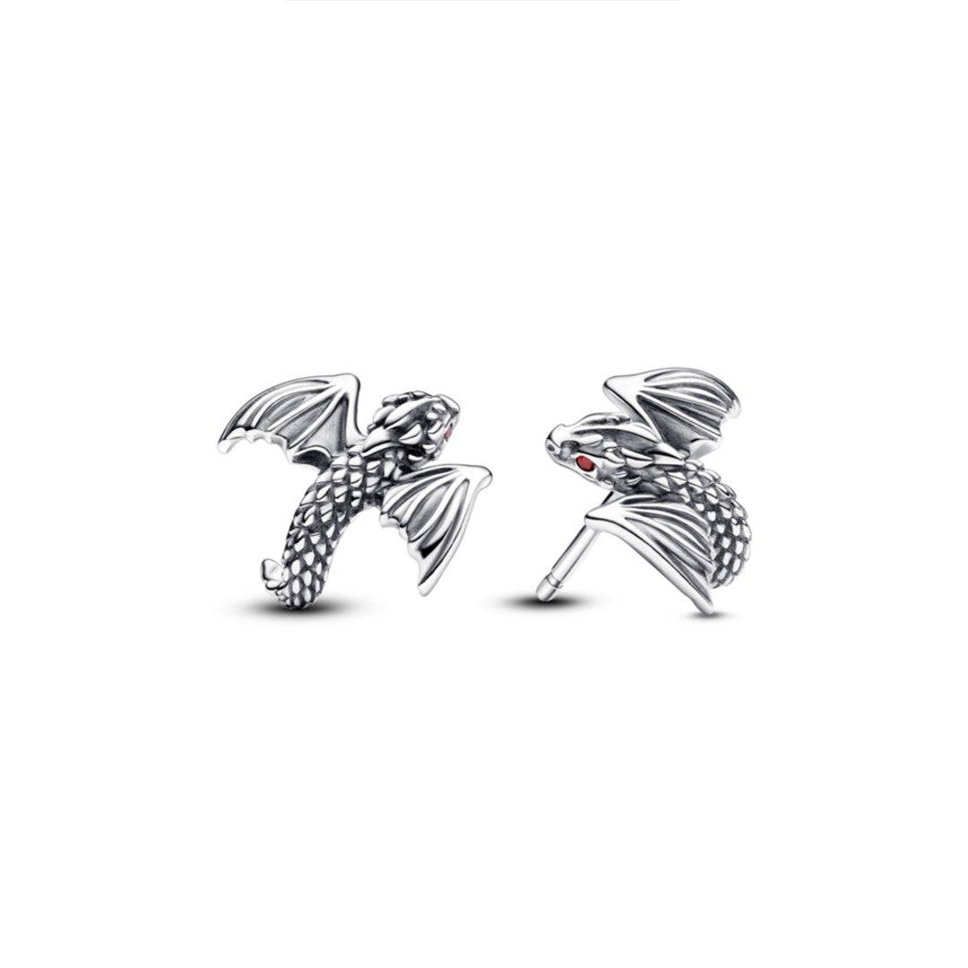 Aretes Dragón Plateado