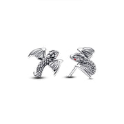 Aretes Dragón Plateado