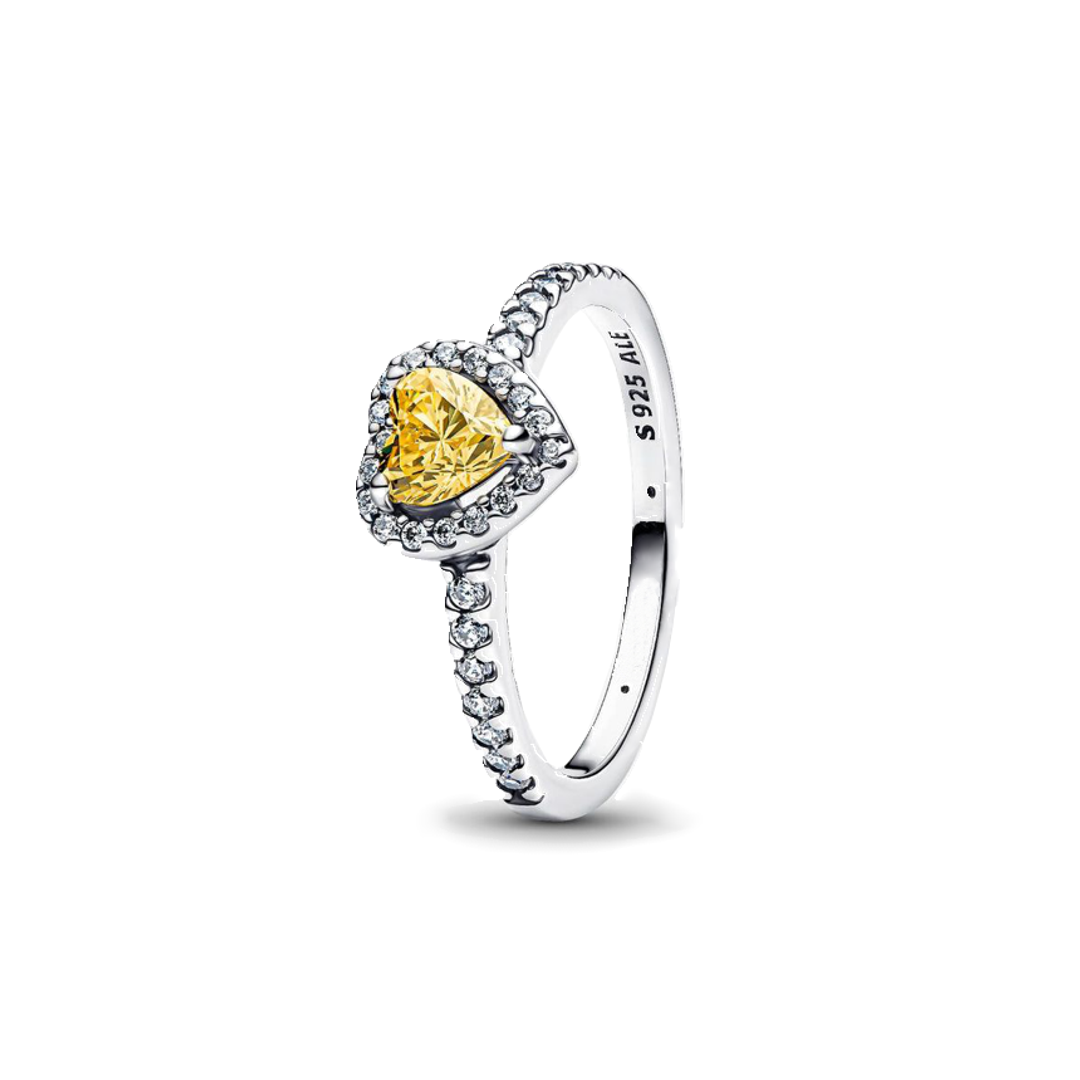 Anillo Corazón Amarillo