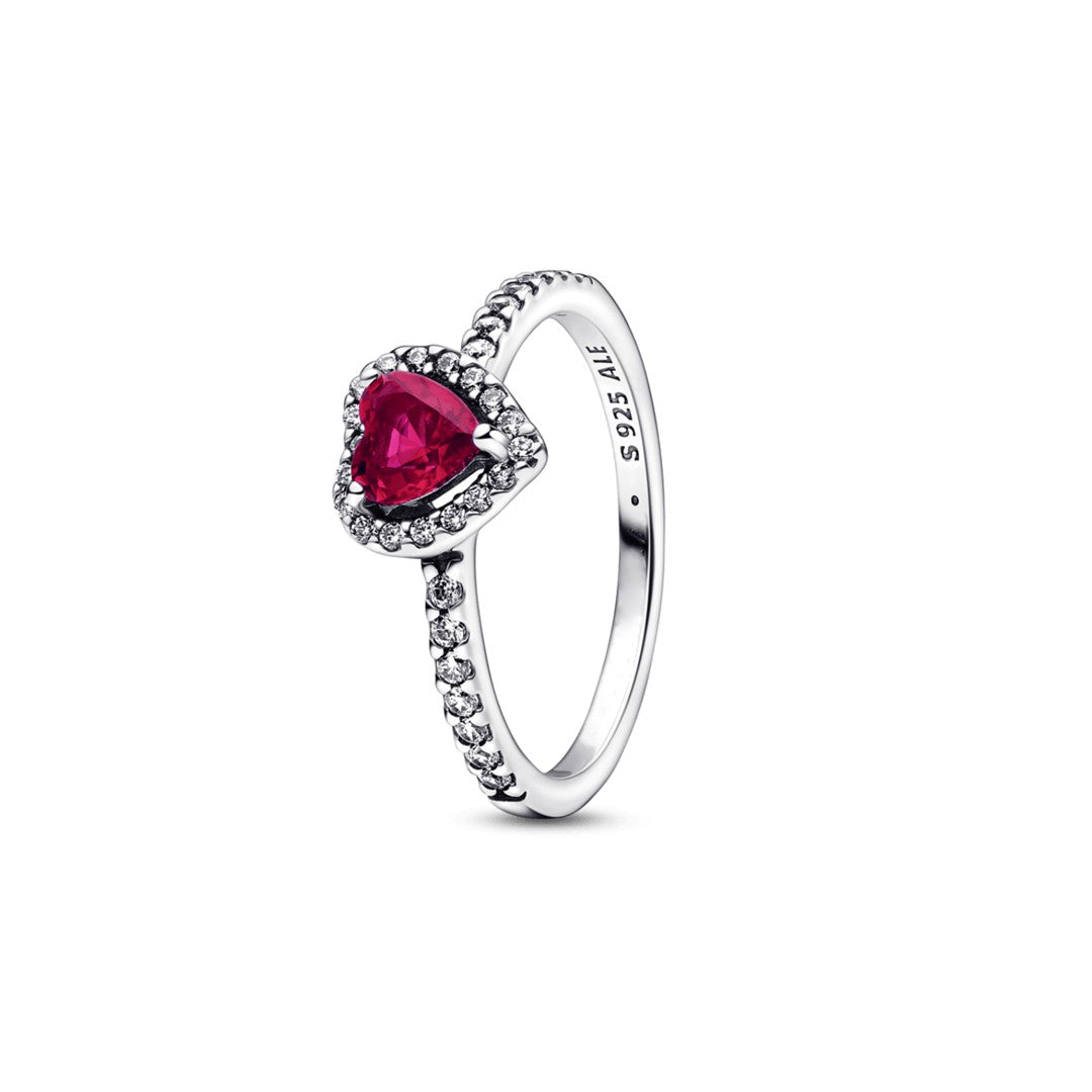 Anillo Corazón Rosa Fucsia