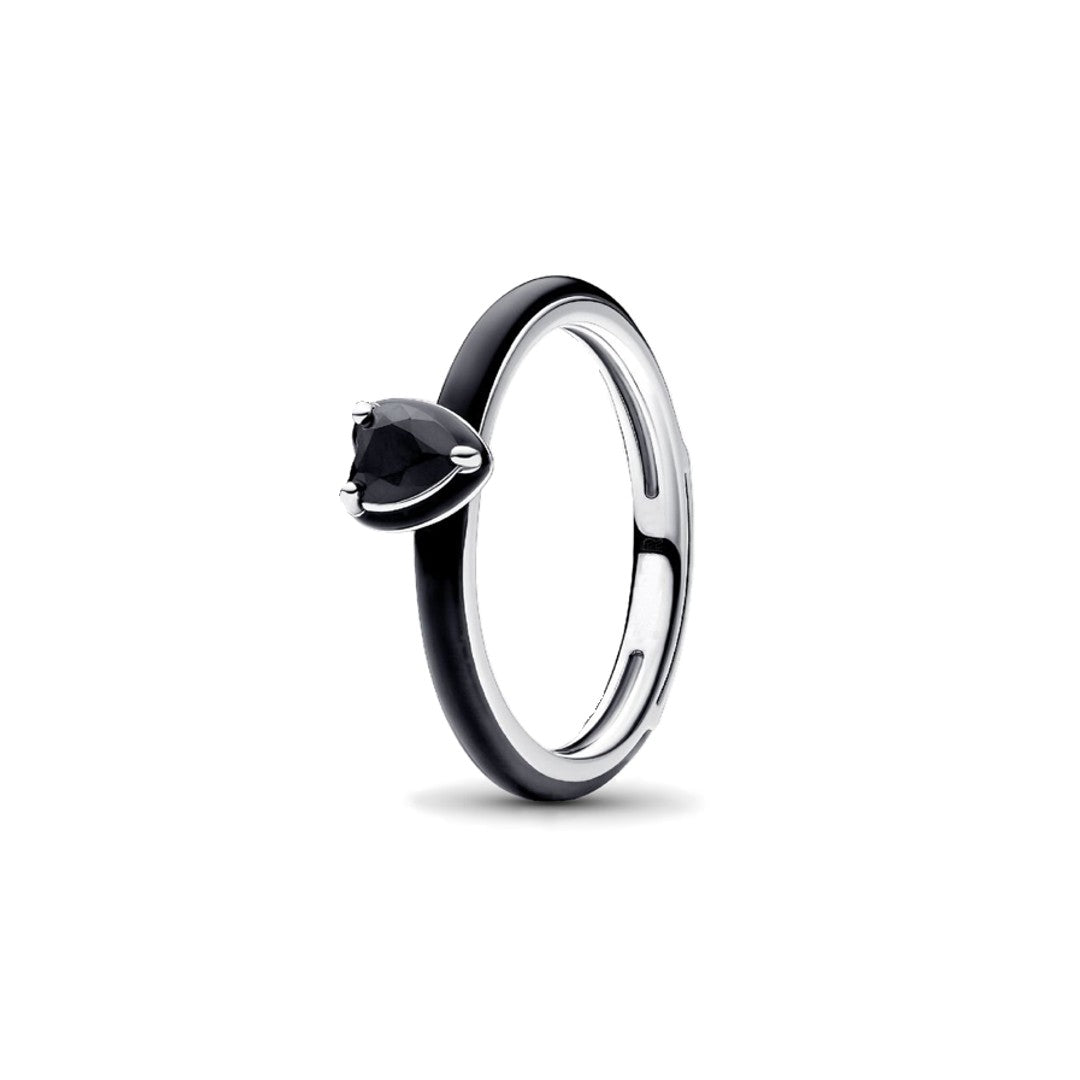 Anillo Negro Corazón Negro