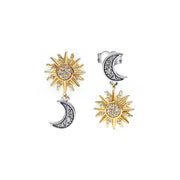 Aretes Sol y Luna Colgante