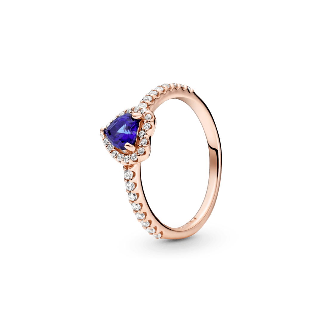 Anillo Rosado Corazón Azul
