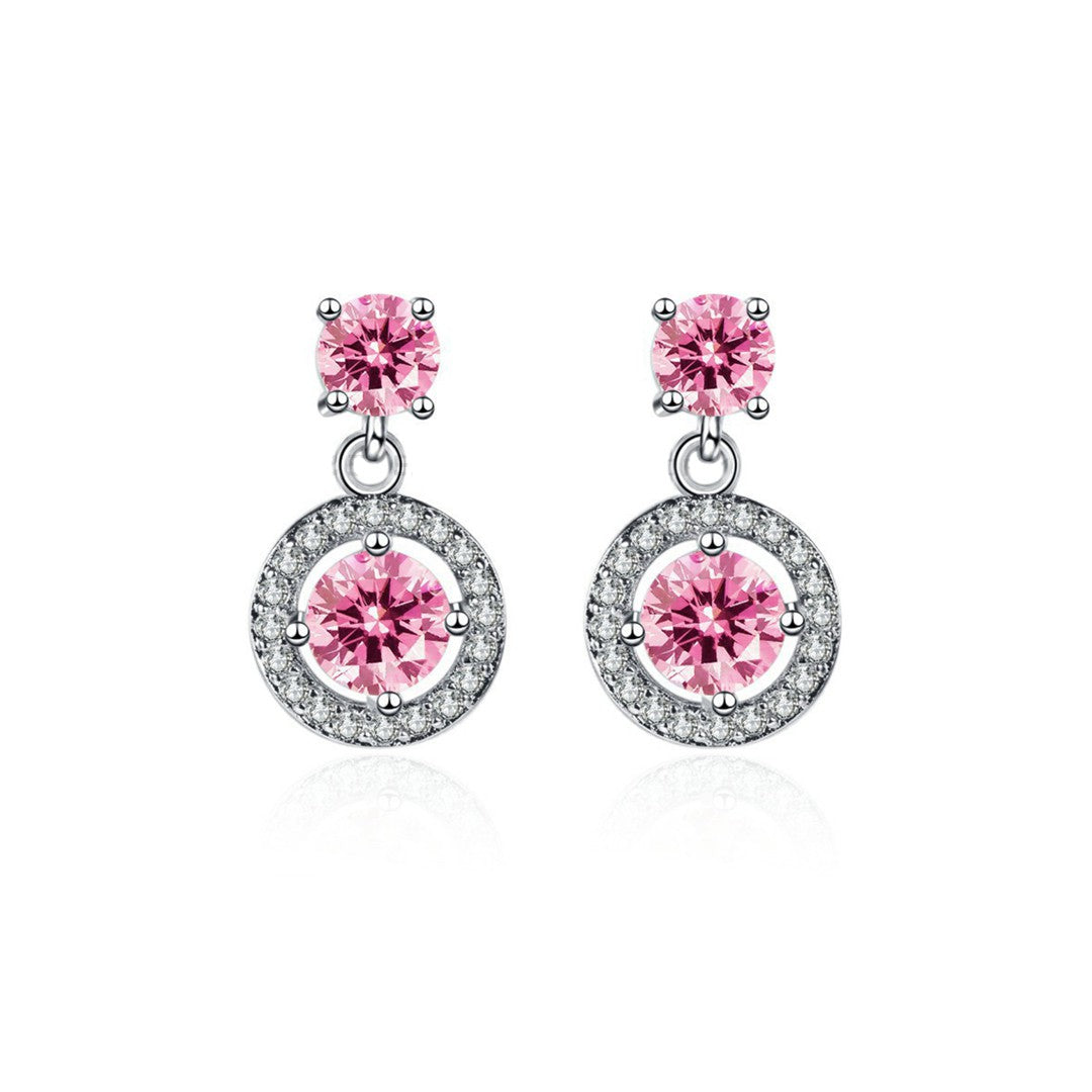 Aretes Colgante Rosa