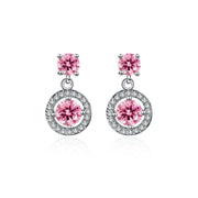 Aretes Colgante Rosa