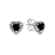 Aretes Corazón Negro
