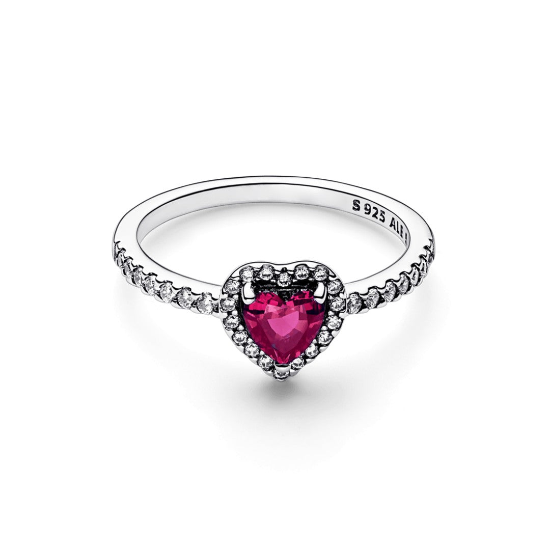 Anillo Corazón Rosa Fucsia