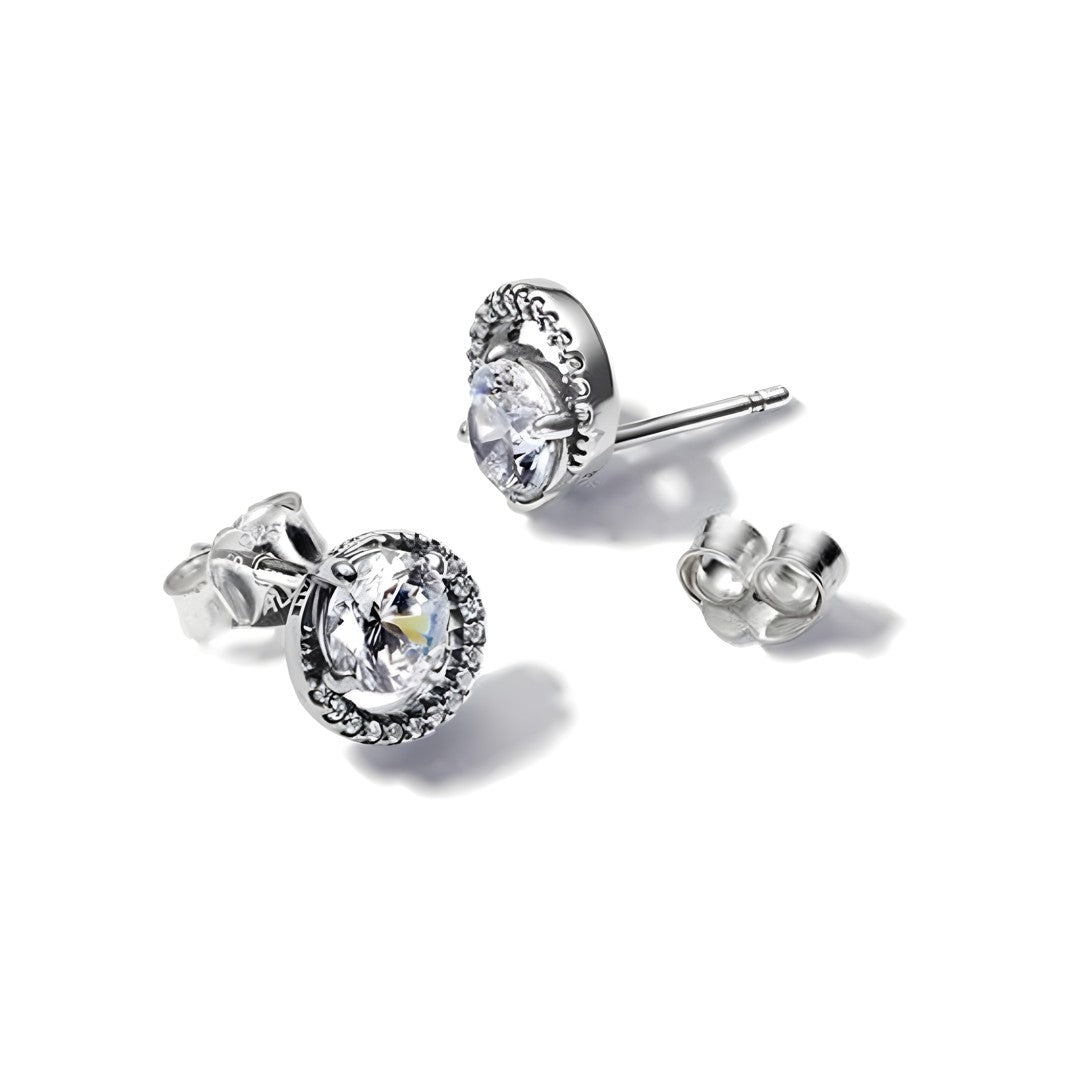 Aretes Botón Brillante