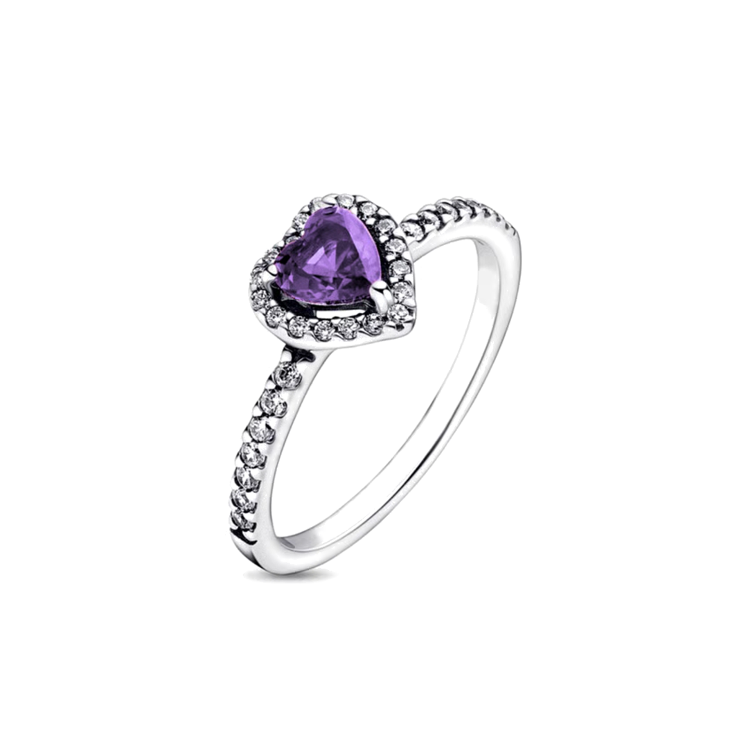 Anillo Corazón Morado
