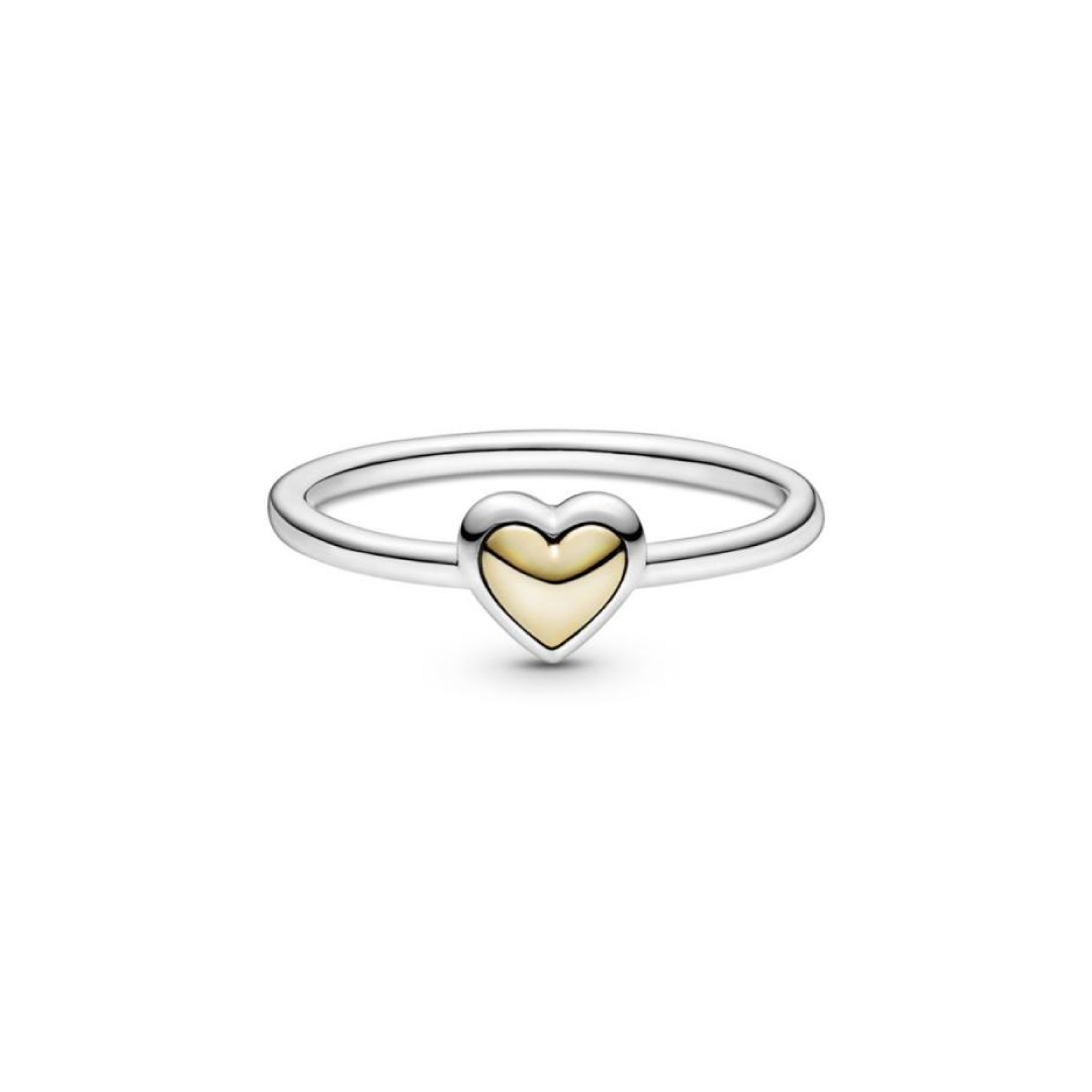 Anillo Clásico Corazón Dorado
