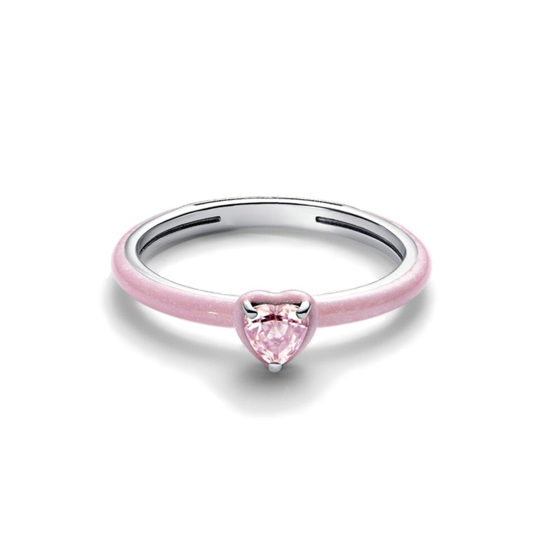 Anillo Rosa Corazón Rosa