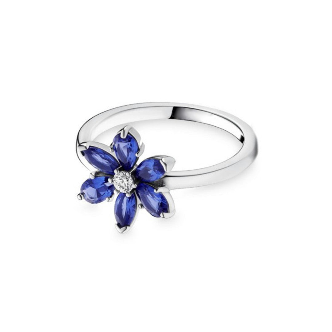 Anillo Flor Azul