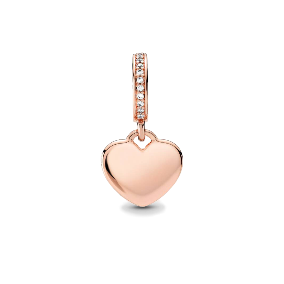 Charm Colgante Corazón Rosado Personalizado