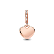 Charm Colgante Corazón Rosado Personalizado