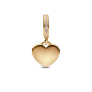 Charm Colgante Corazón Dorado Personalizado