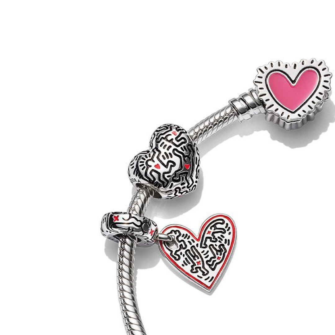 Charm Corazón Siluetas Keith Haring