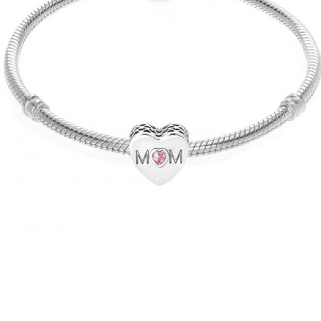 Charm Madre Corazón Zirconia