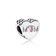 Charm Madre Corazón Zirconia