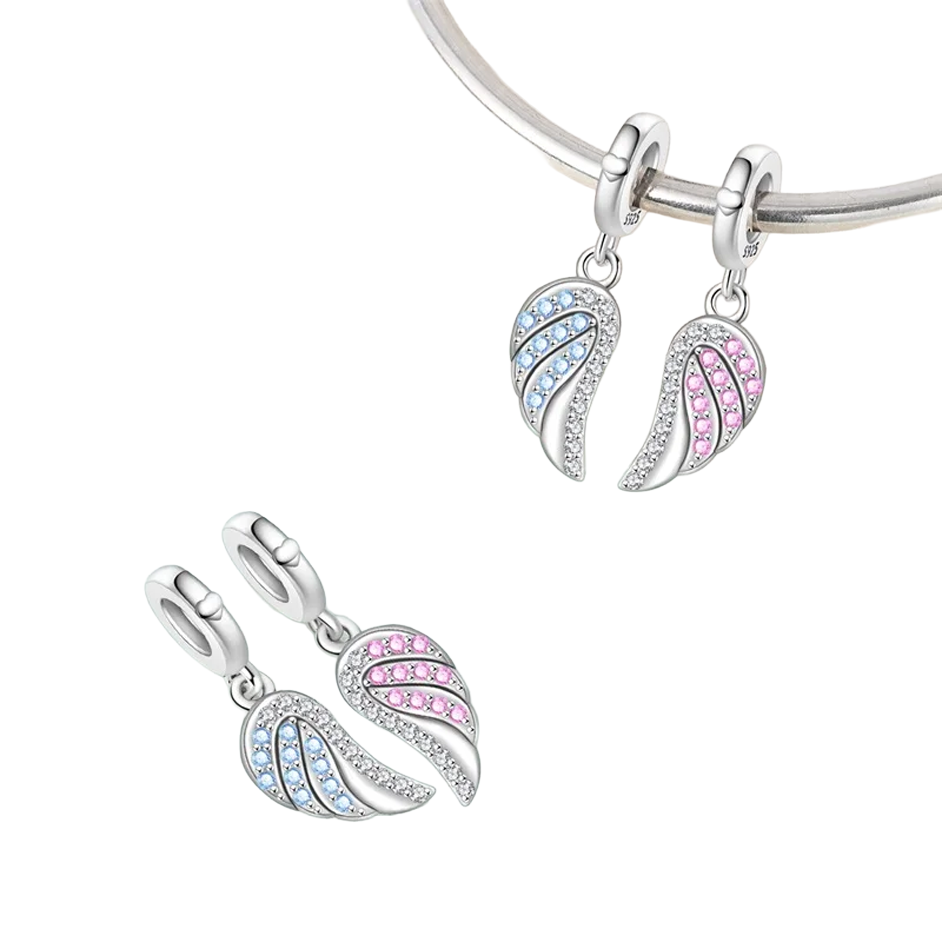 Charm Divisible Alas Rosa Azul