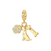 Charm Amor Perro Dorado