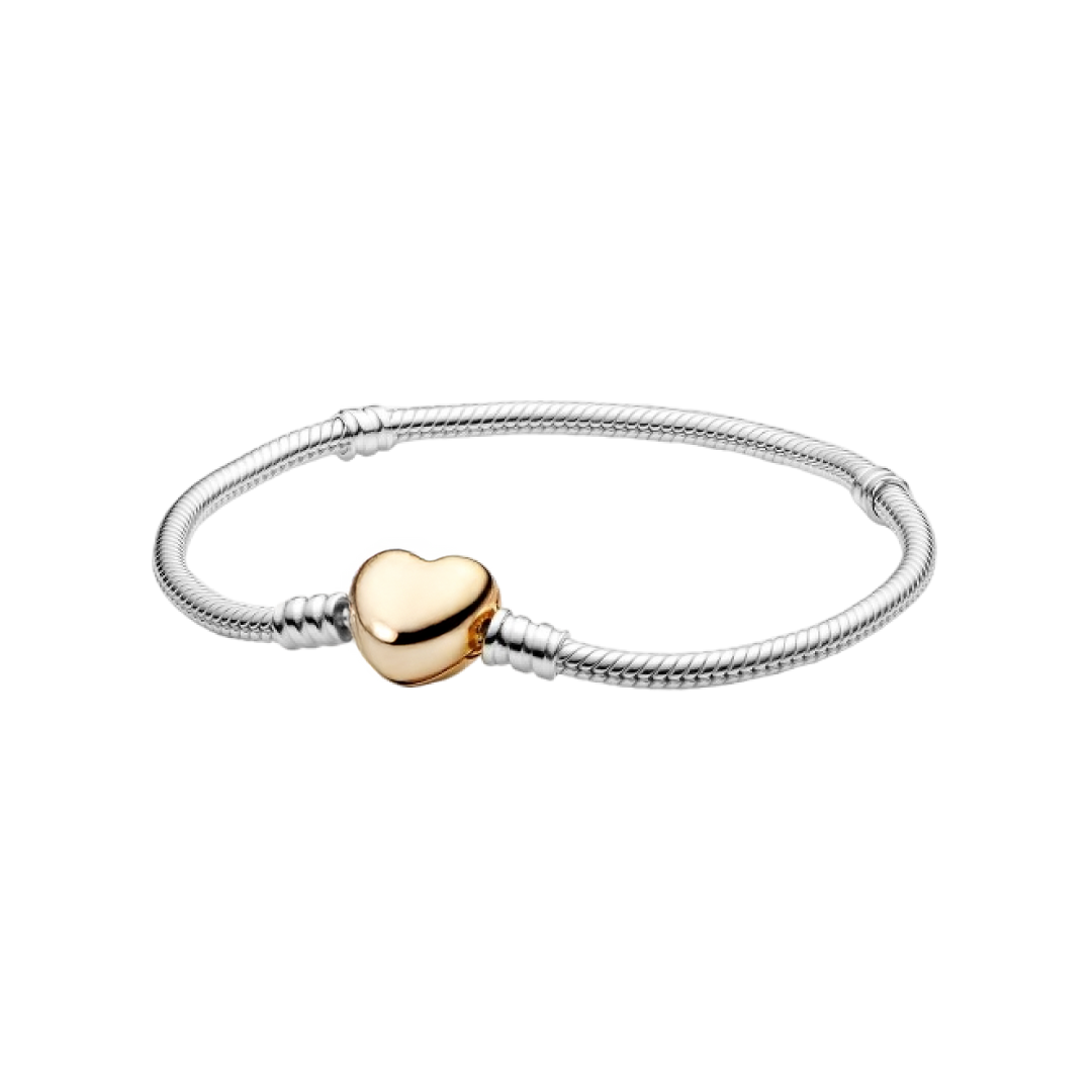 Pulsera Clásica Corazón Dorado
