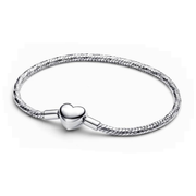 Pulsera Corazón Plateado Clásico