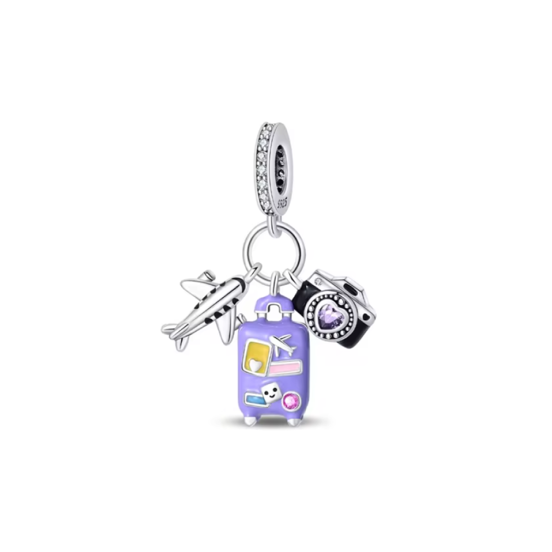 Charm Viaje Maleta Morada