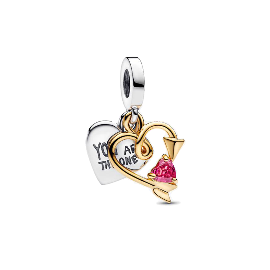 Charm Corazón y Flecha Personalizable