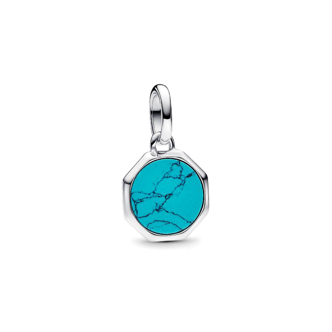 Charm Medallon Turquesa Personalizable