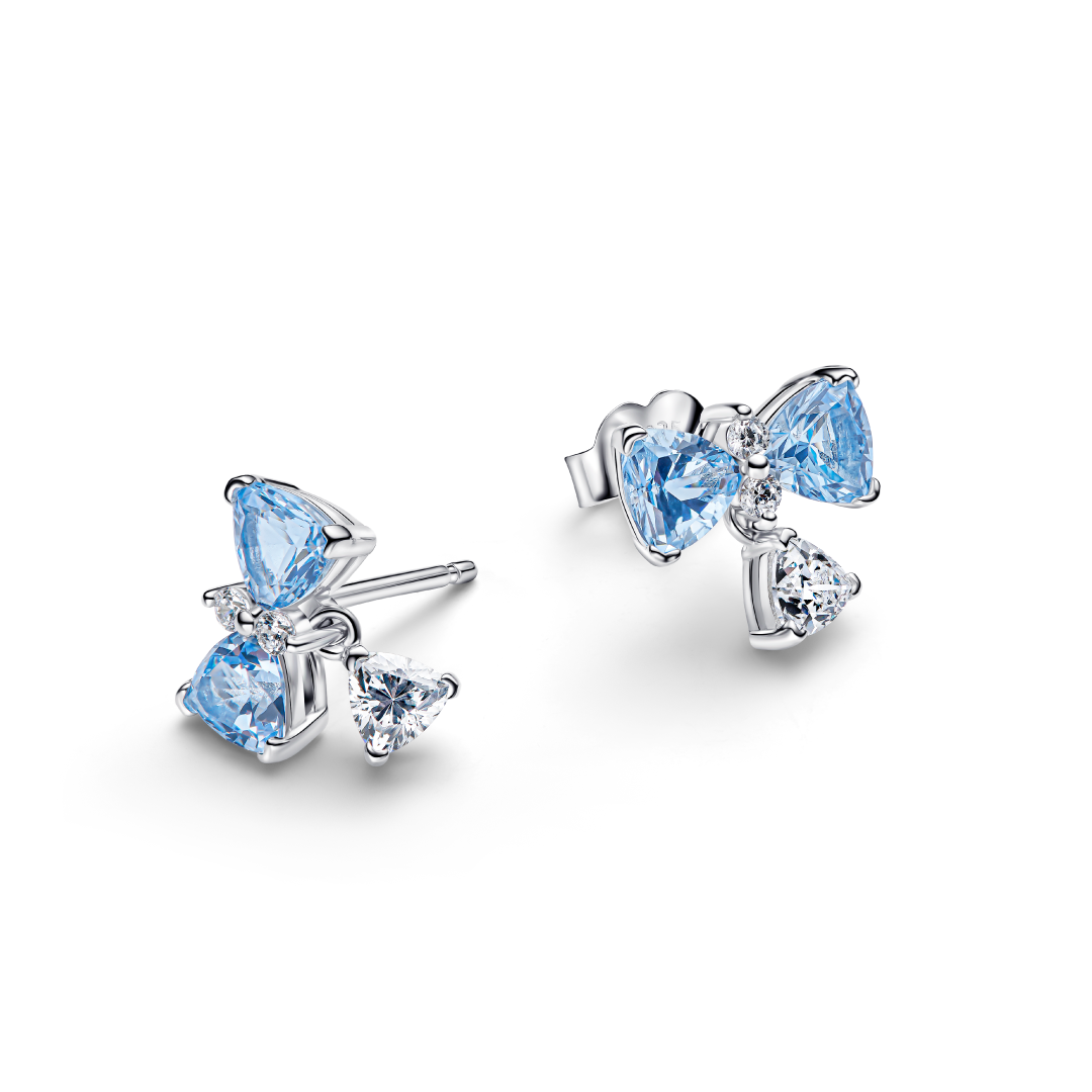 Aretes Lazo Azul Bridgerton