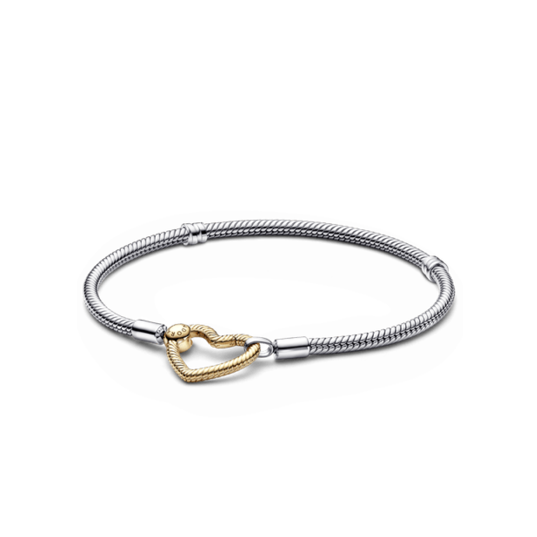 Pulsera Moments Cierre Corazon Dorado