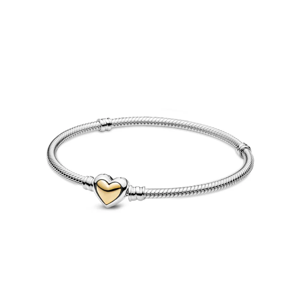 Pulsera Clásica Corazon Dorado