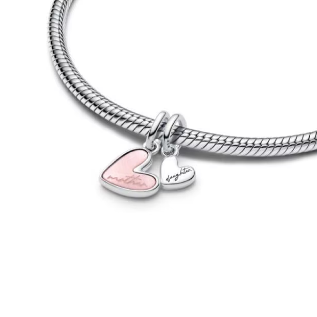 Charm Corazón Doble Madre Hija