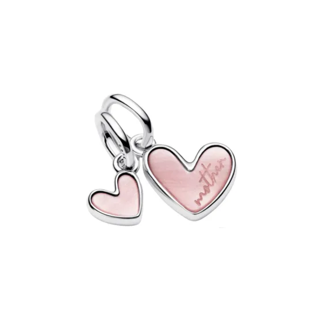Charm Corazón Doble Madre Hija