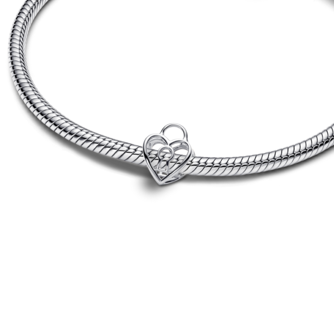 Charm Corazón Candado Mini